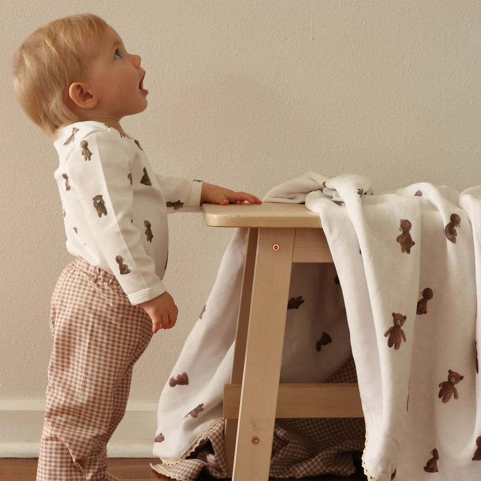 Long Sleeve Bodysuit - Teddy Bear