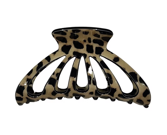 Premium Acetate Large Hair Claw with Black Trim