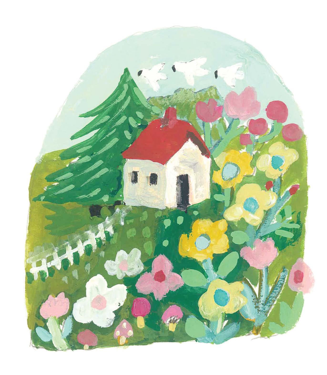 Mini Card - House In The Garden