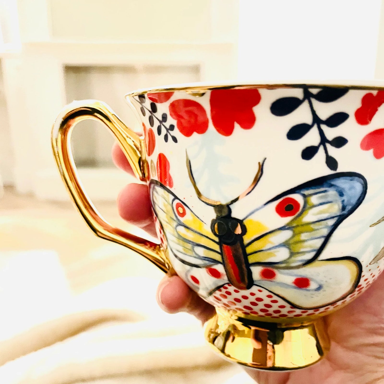 XL Butterfly Teacup & Saucer