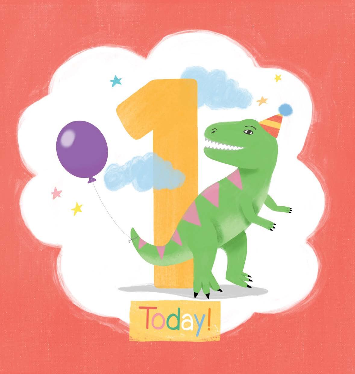 Mini Card - Dinosaur is One Today