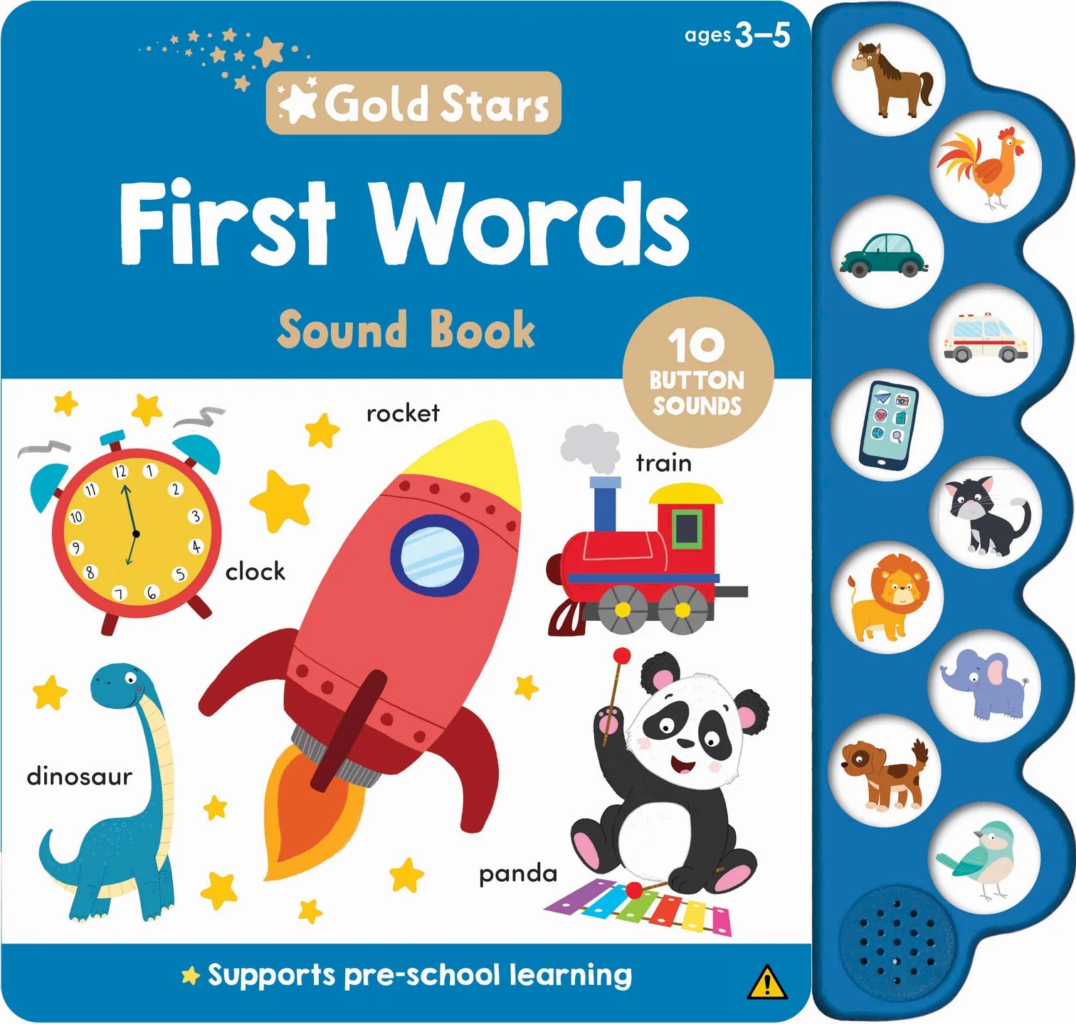 Gold Stars Vol.3 - 10 Button Sound Book - First Words