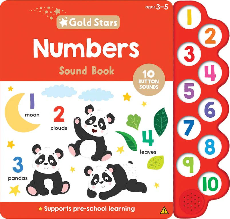 Gold Stars Vol.3 - 10 Button Sound Book - Numbers
