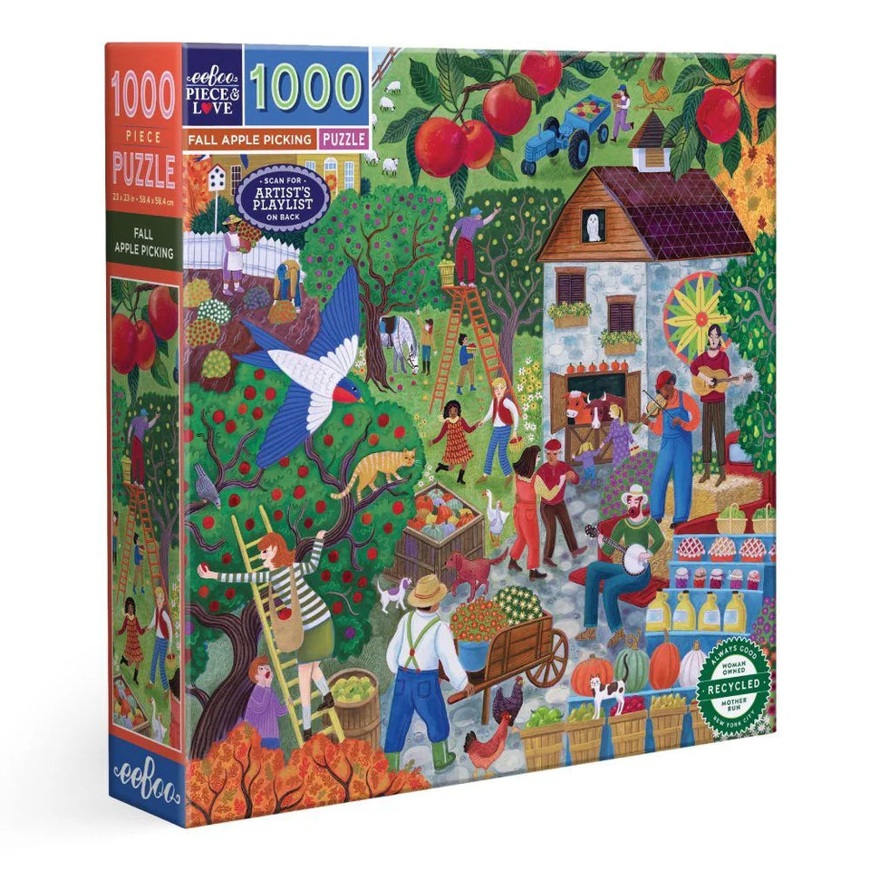 eeBoo 1000 Pc Puzzle - Fall Apple Pick