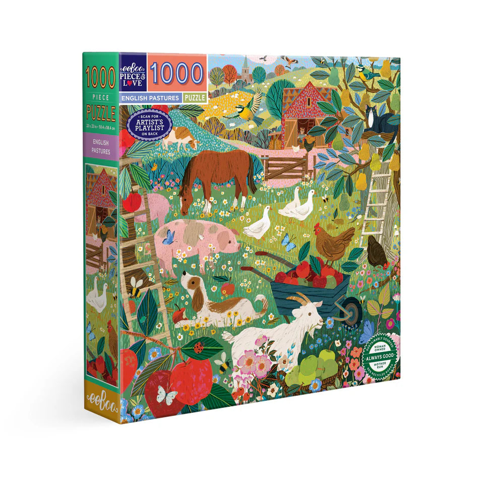 eeBoo 1000 Pc Puzzle - English Pastures
