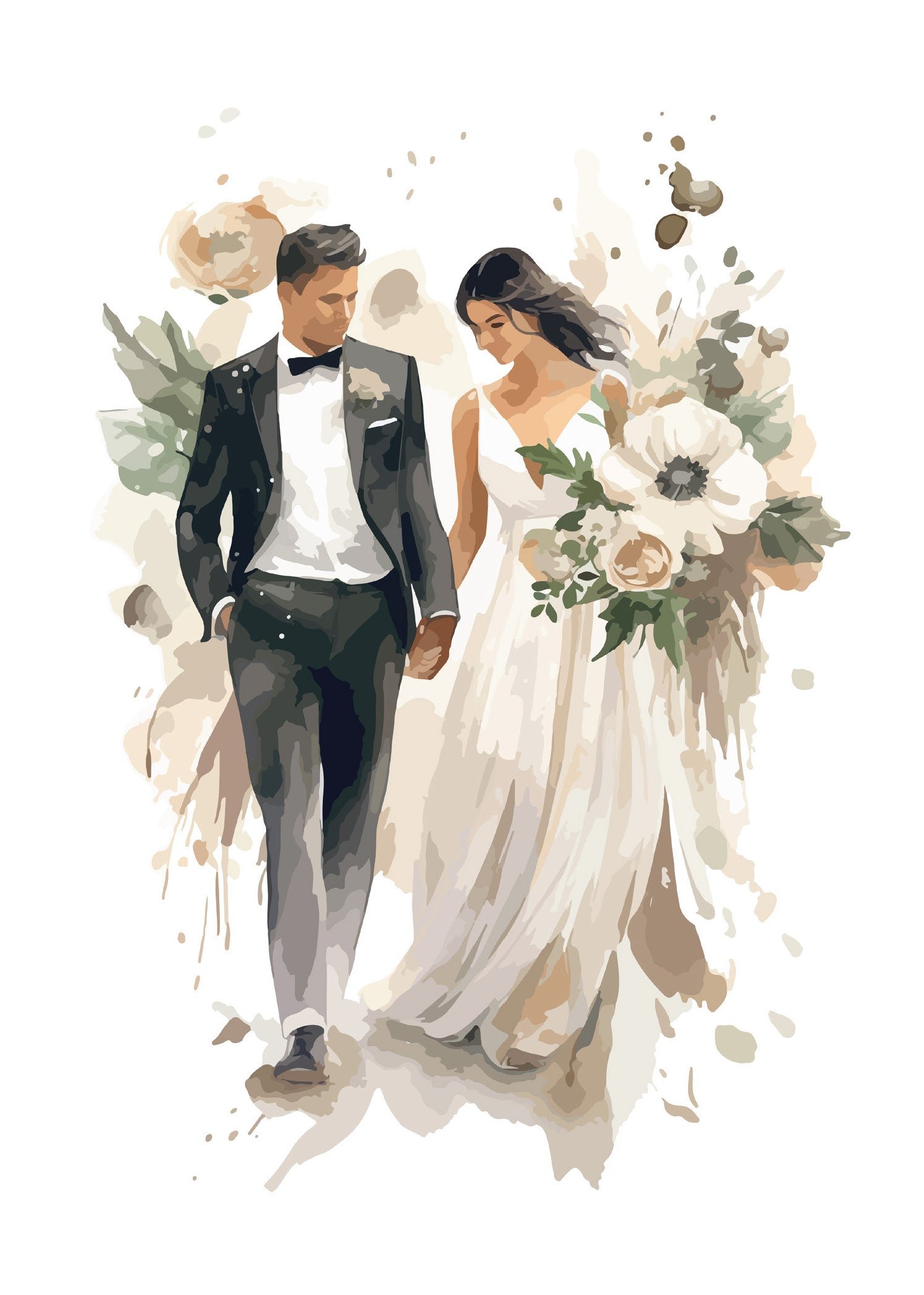 Greeting Card - Bride & Groom