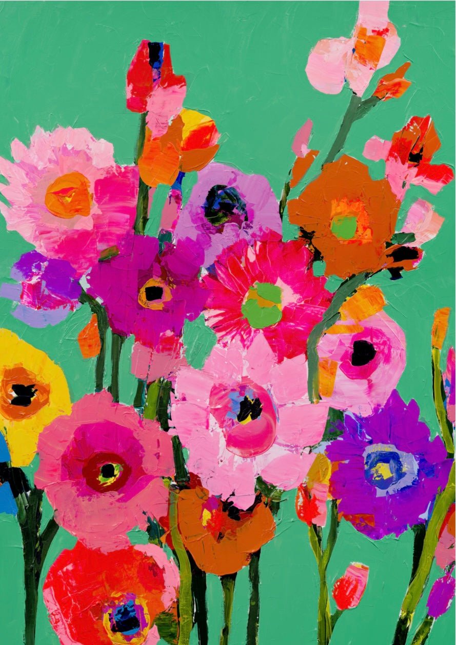 Greeting Card - Bright Florals