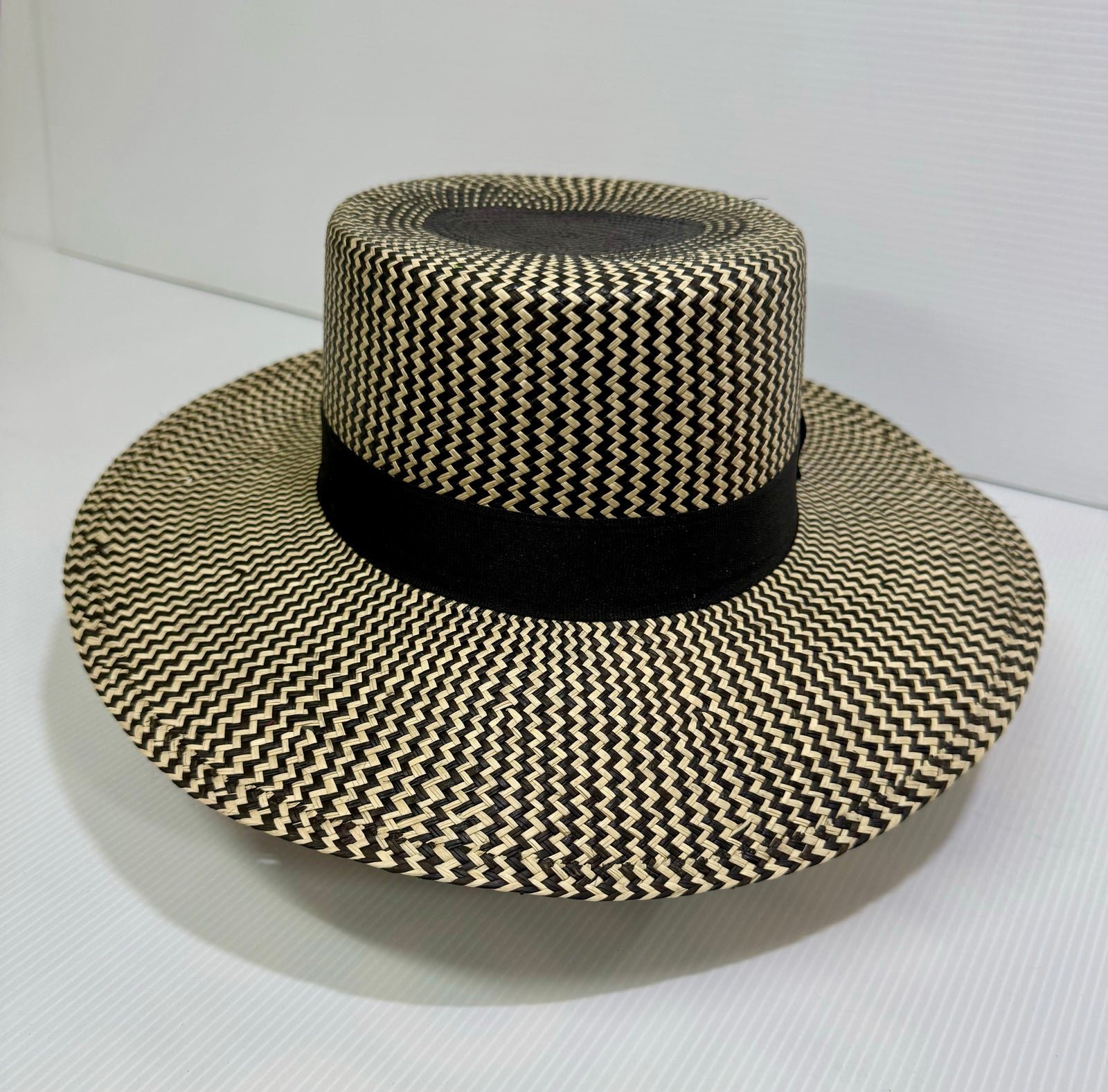 Hand Woven Flat Top Panama Hat - Unisex