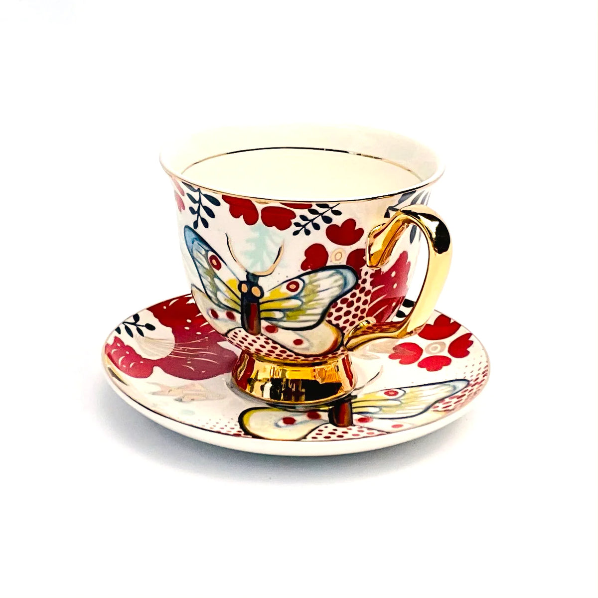 XL Butterfly Teacup &amp; Saucer