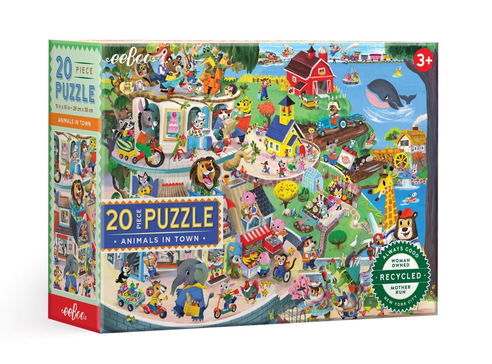 eeBoo 20 Pc Puzzle - Animals In Town