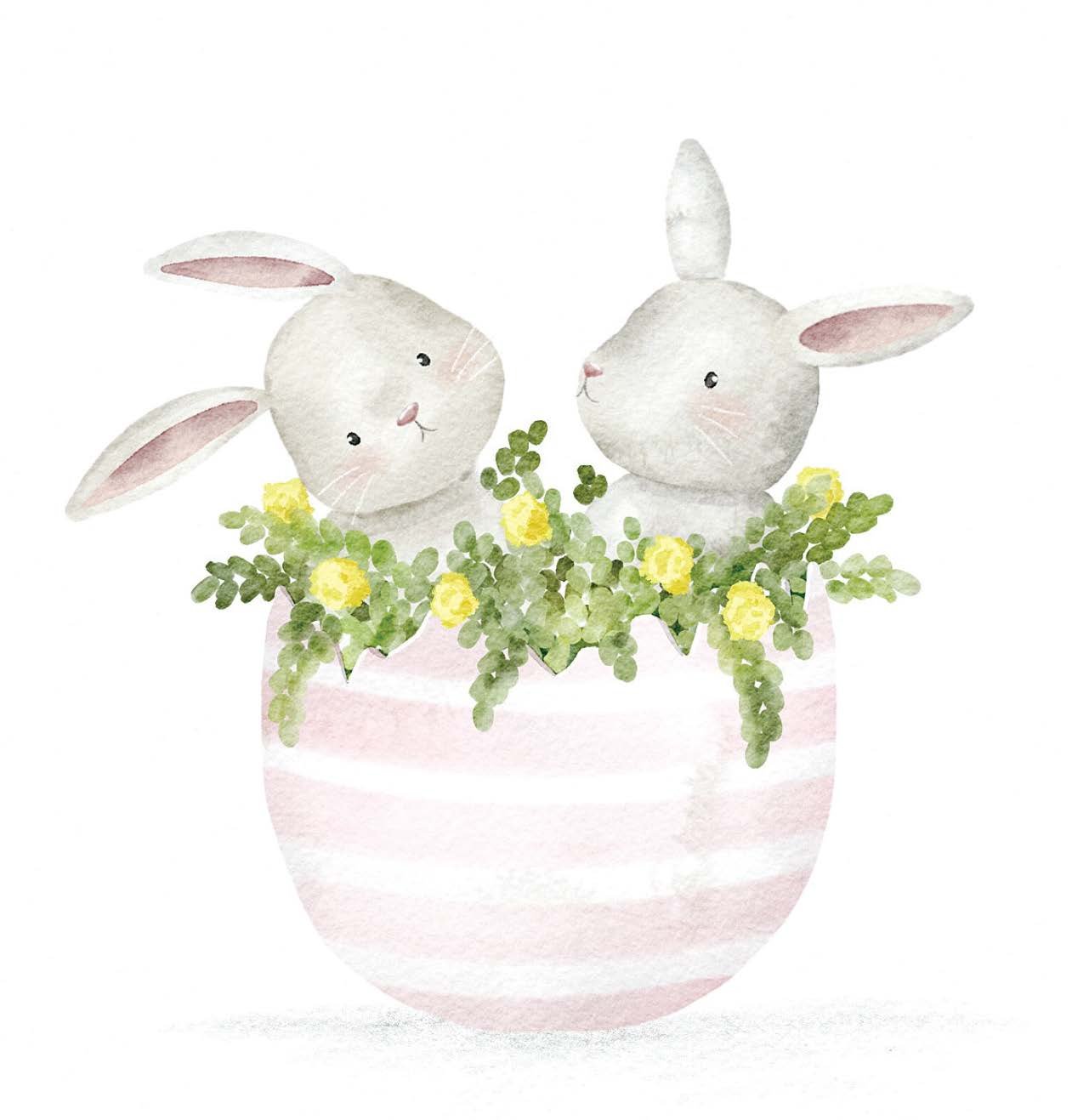 Mini Card - Two Bunnies