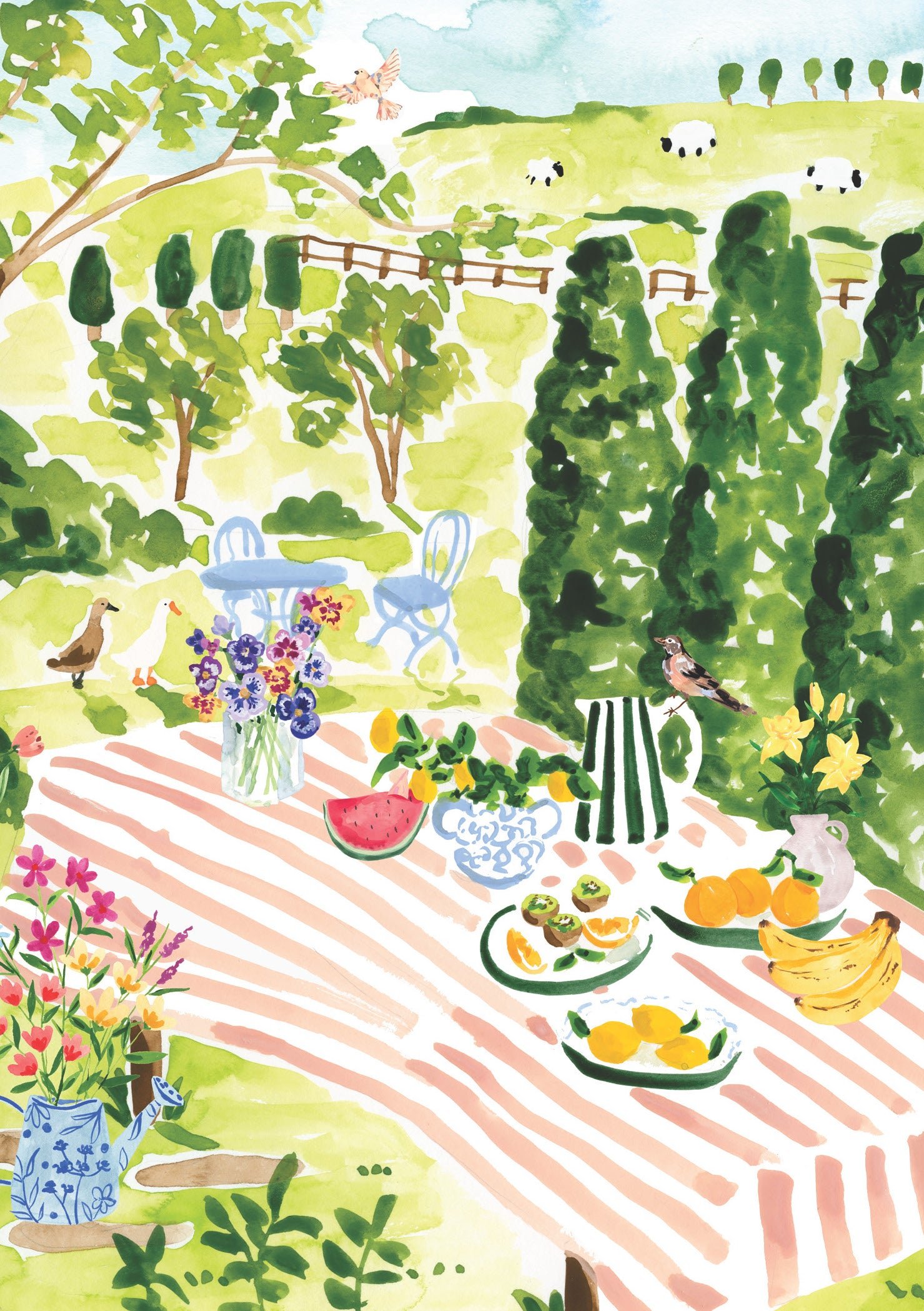 Greeting Card - Garden Picnic