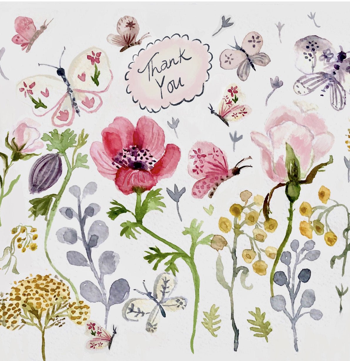 Mini Card - Thank You Posies