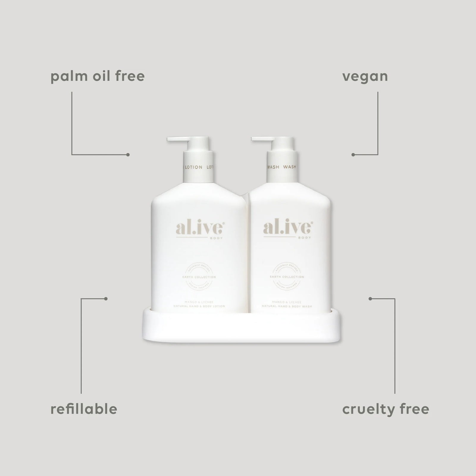 al.ive body - Wash & Lotion Duo - Mango & Lychee