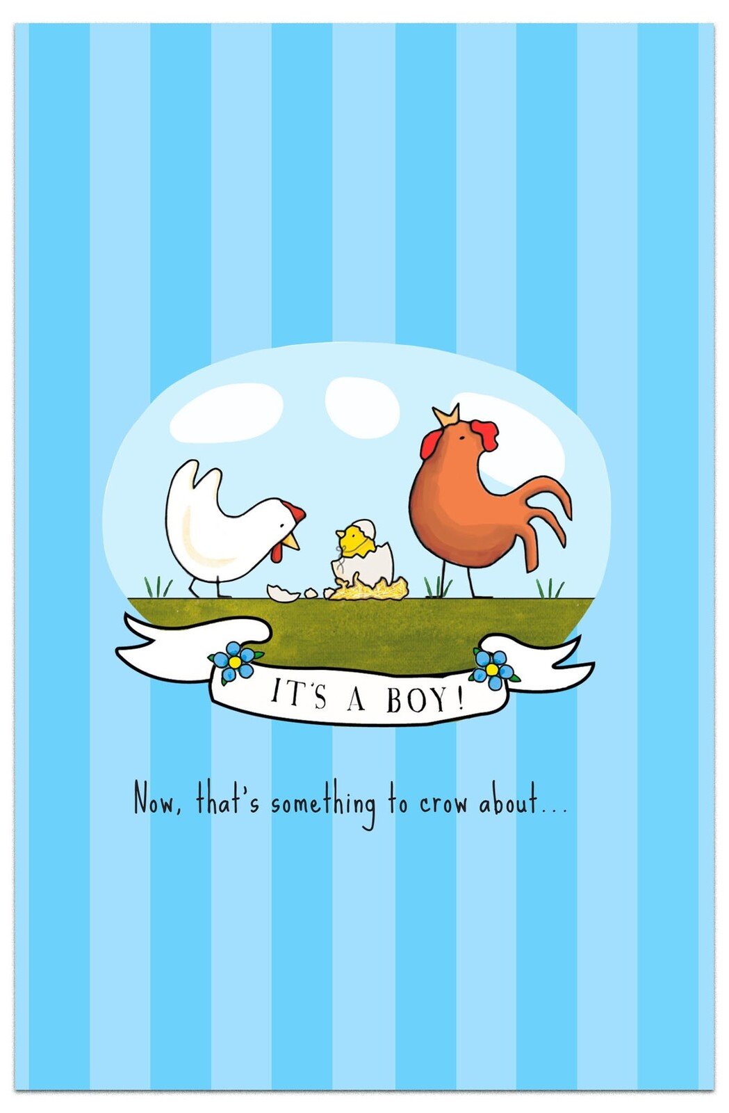 Mill &amp; Hide - Red Tractor Designs - Greeting Card - Something to Crow About