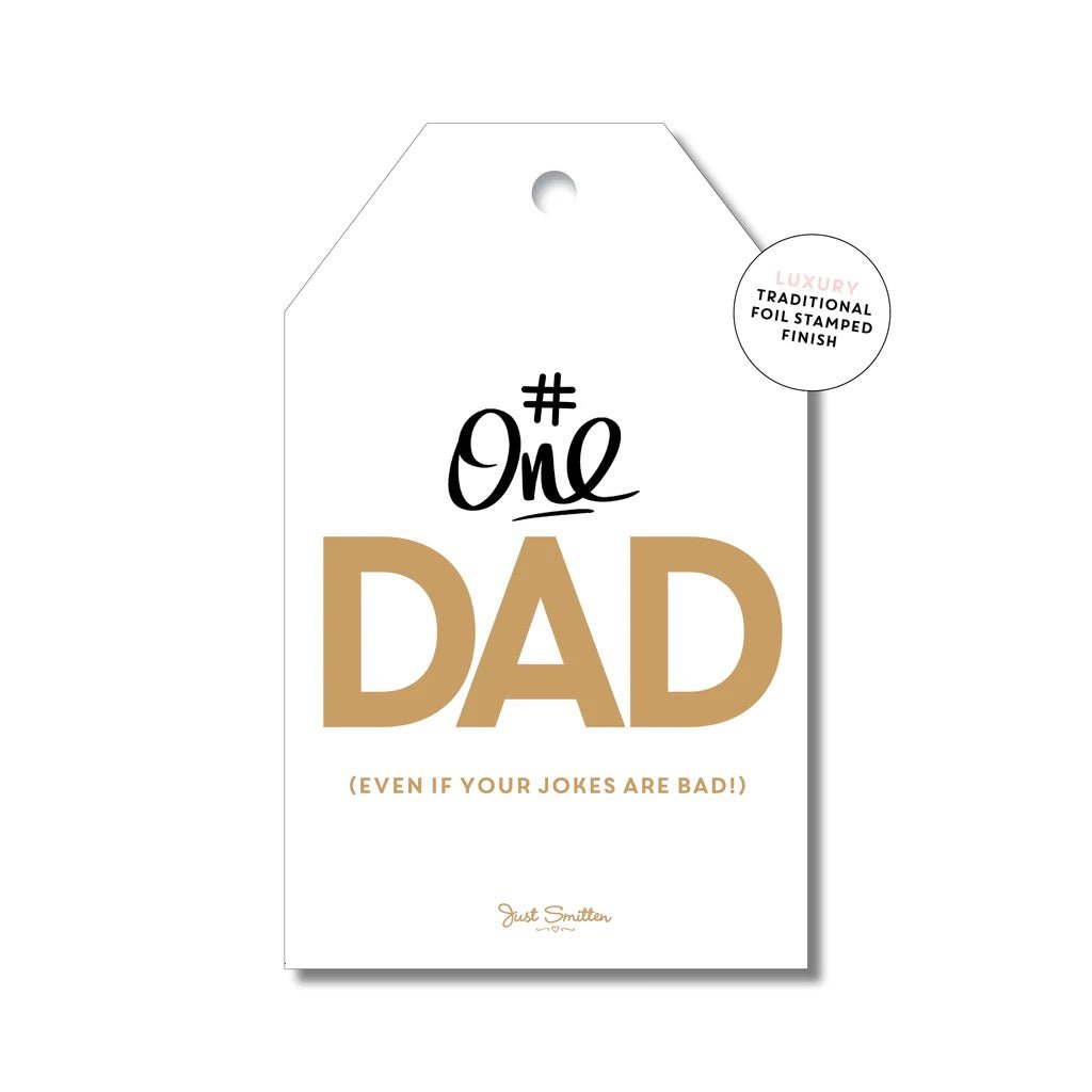 Mill &amp; Hide - Just Smitten - Gift Tag - # One Dad
