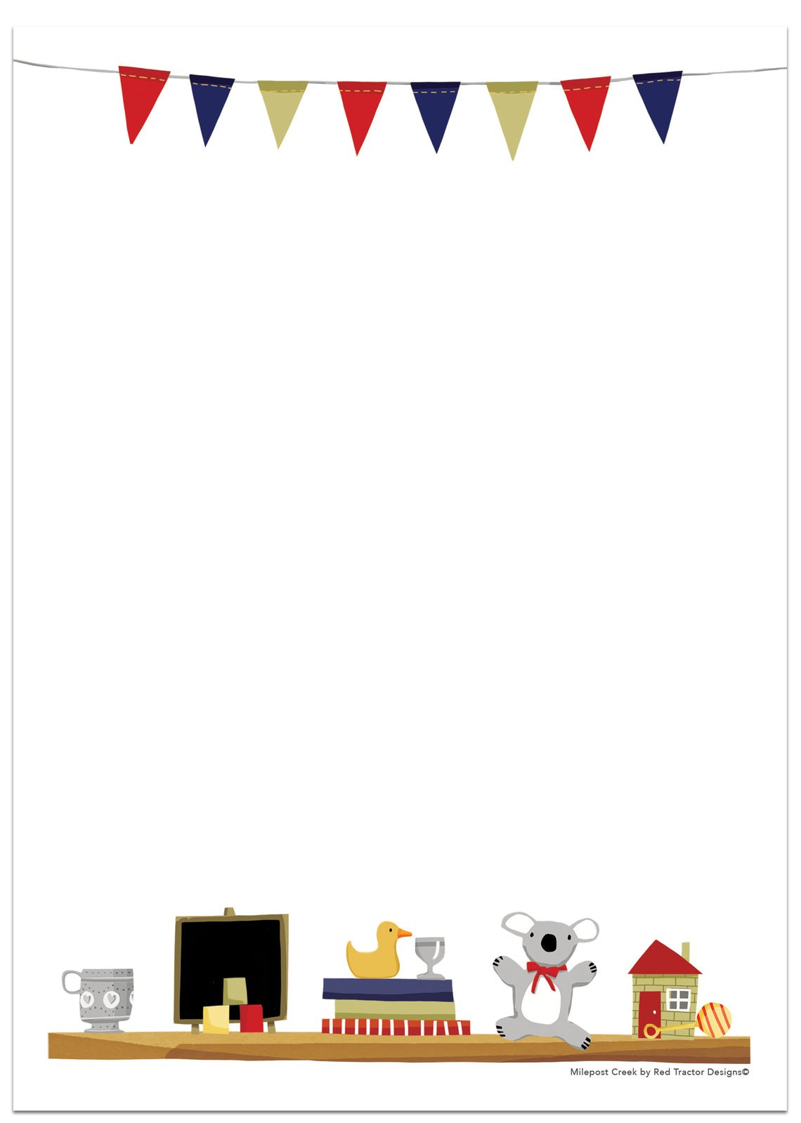 Mill &amp; Hide - Red Tractor Designs - Notepad - Baby Made in Australia