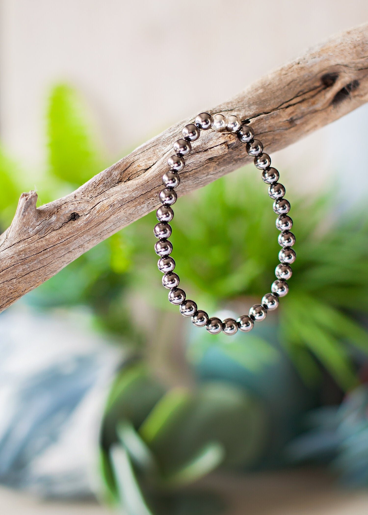 Mill &amp; Hide - Lisa B Jewellery - Hematite 6mm Bracelet